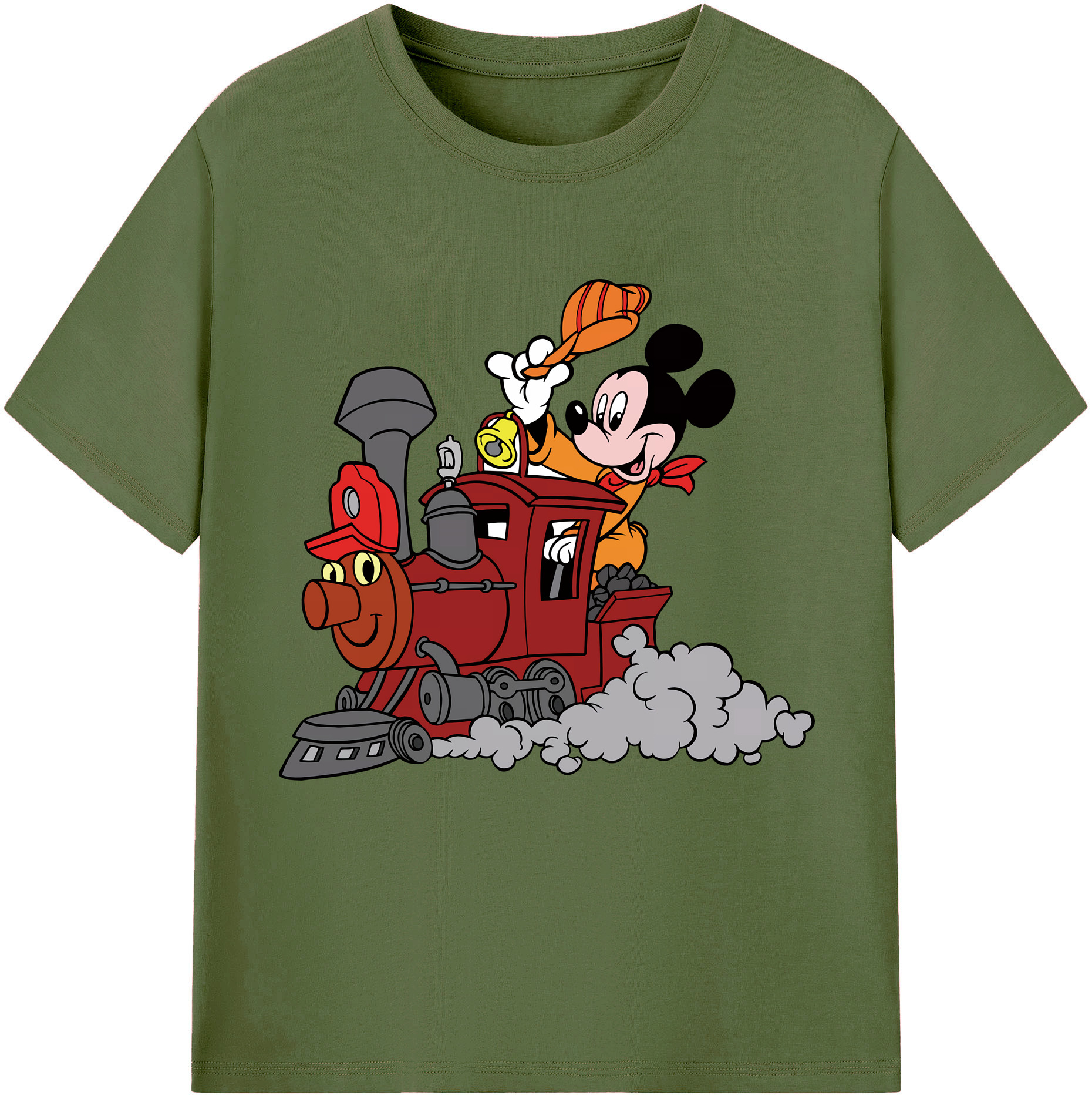 （画像用） ミッキーマウス Mickey Mouse 綿100％半袖Tシャツ（フロントプリント）